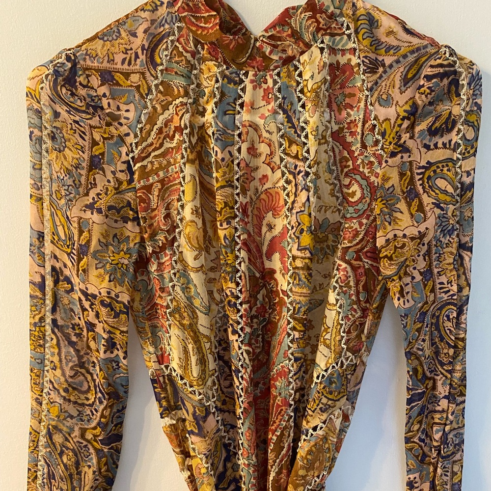 Zimmermann Luminosity Panelled Midi Dress Size AU 0P/US 2 - Picture 11 of 13